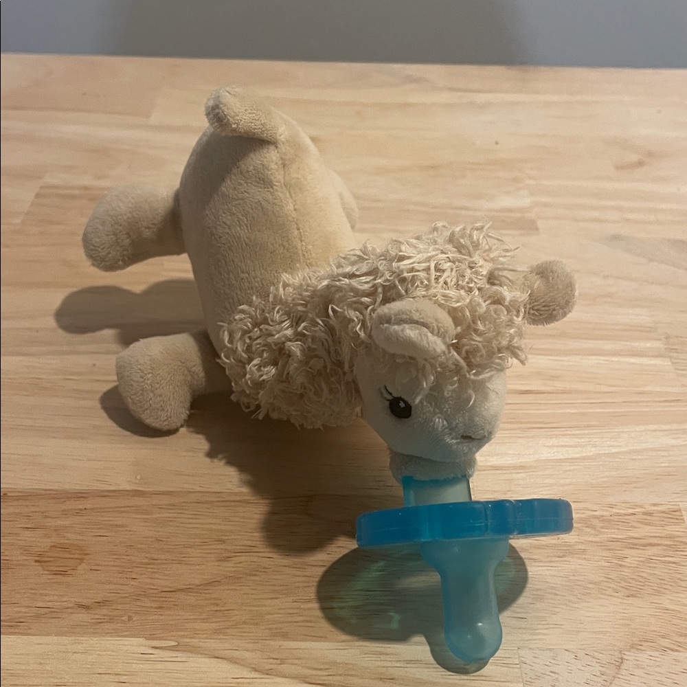 WubbaNub Plush Llama Toy with Teething Ring - Picture 3 of 4